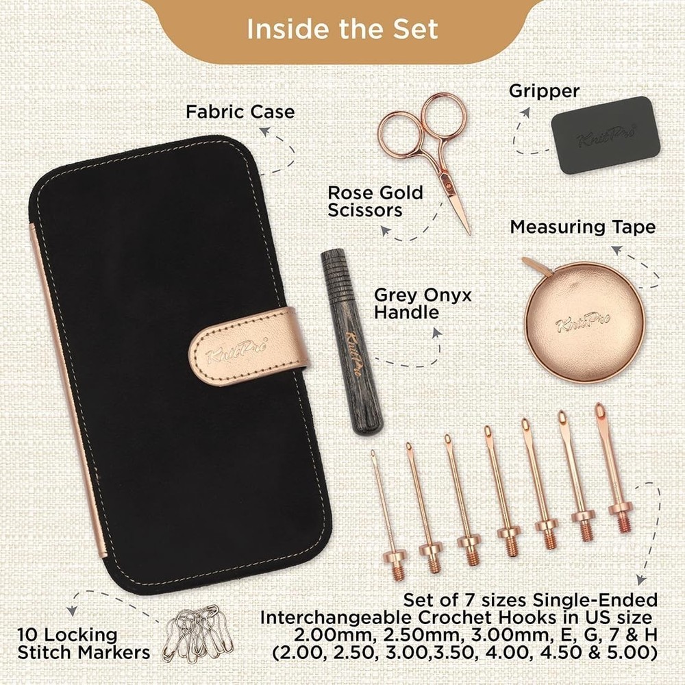 KnitPro Oasis Starter Interchangeable Crochet Hook Set