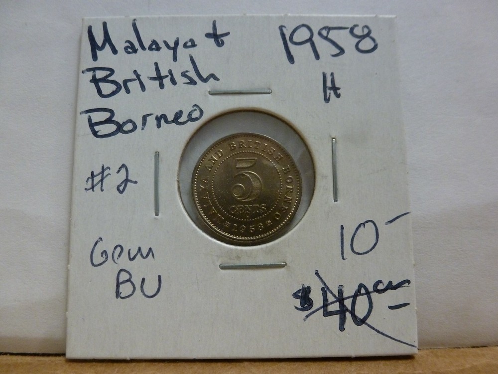 1958 Malaya & British Borneo 5 Cents #2
