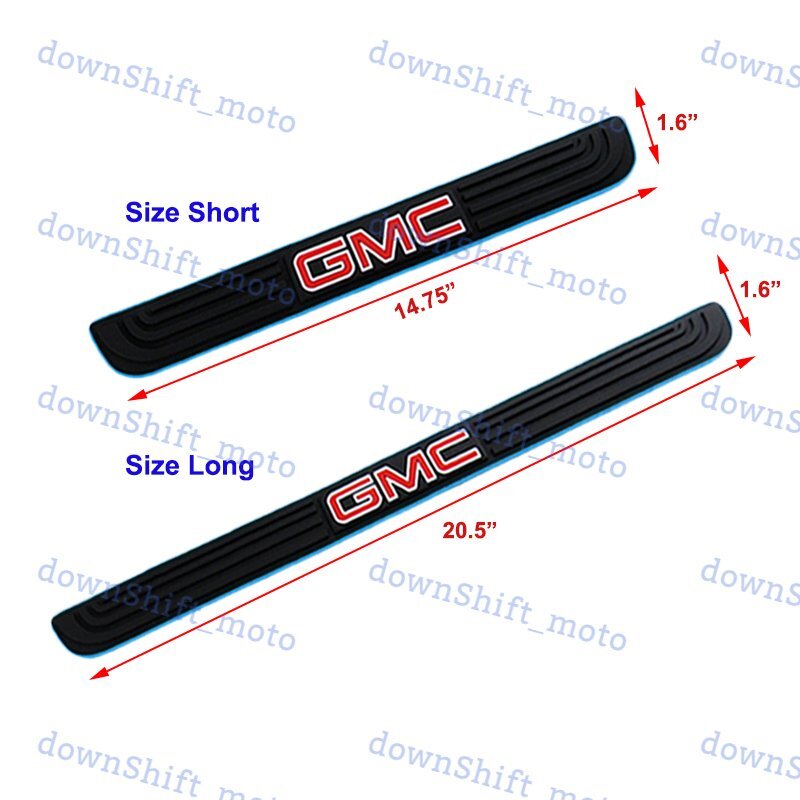 For 4PCS BlackGMCBlue Rubber Car Door Scuff Sill Cover Panel Step Protector
