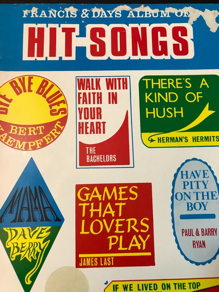 hit songs sheet music book