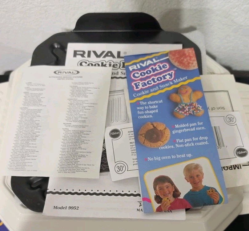 Rival Cookie Factory Model 9952 Cookie and Snack Maker. W6