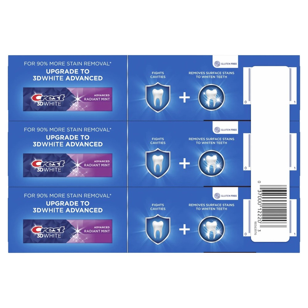 Crest Plus Baking Soda & Peroxide Teeth Whitening Toothpaste,Mint, 5.7 oz,3 Pack