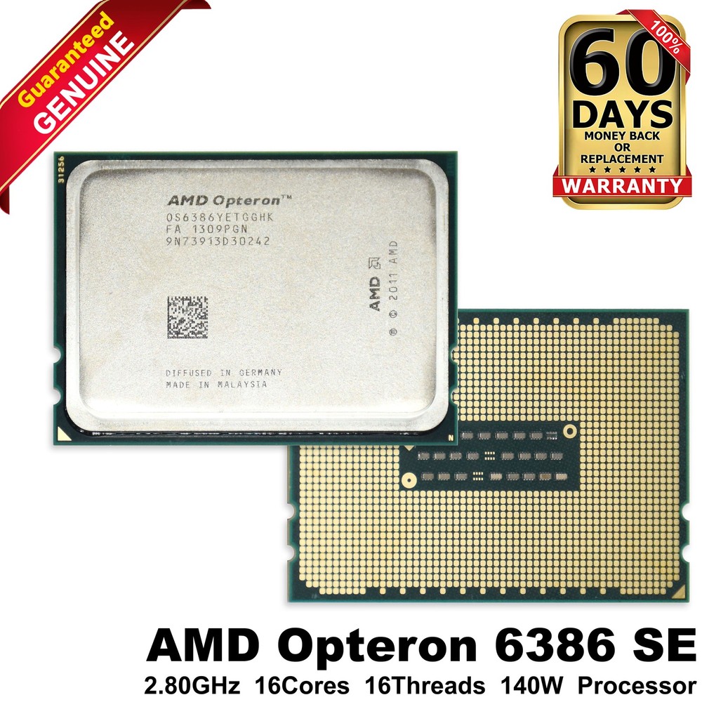 Dell AMD Opteron 6386 SE 2.8GHz 16-Core G34 Server CPU Processor w/ Thermal Kit