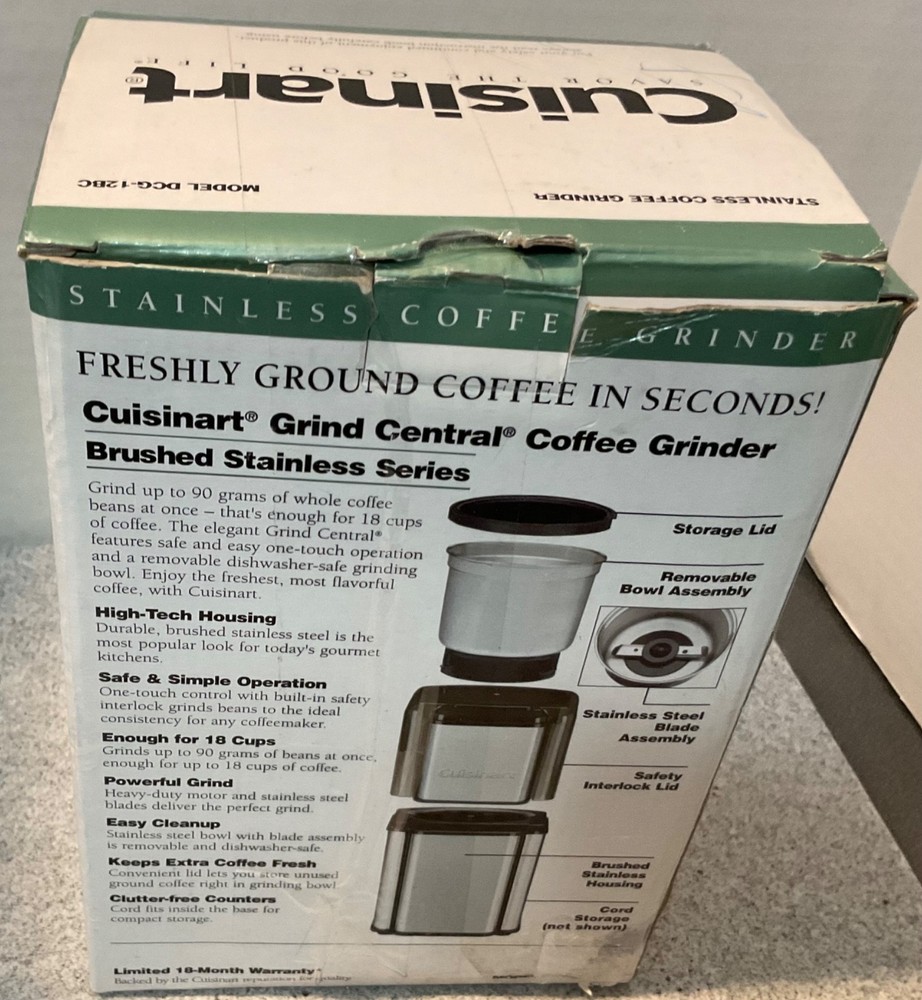 Cuisinart Grind Central Coffee Grinder 18 Cup Capacity DCG-12BC