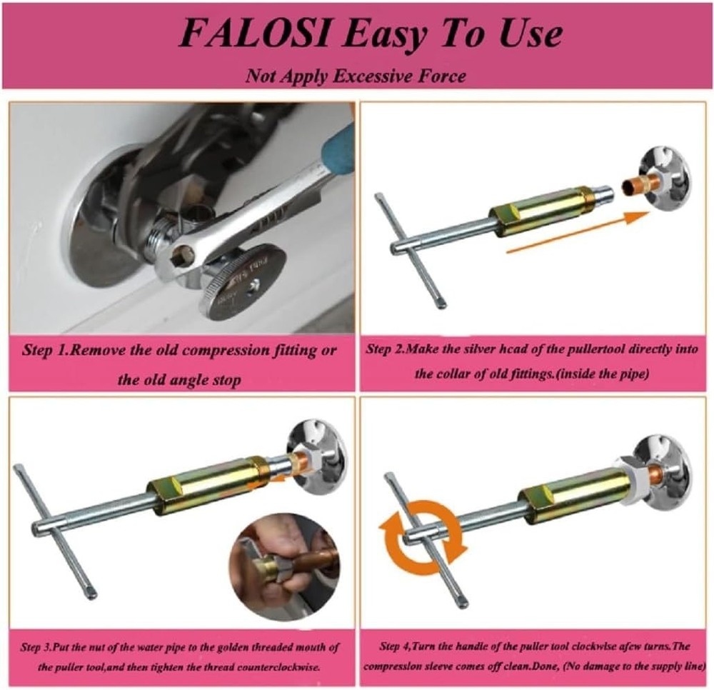 Compression Sleeve Puller Tool Remove Nut & Ferrule of Pipe 03943- Sleeve Remove
