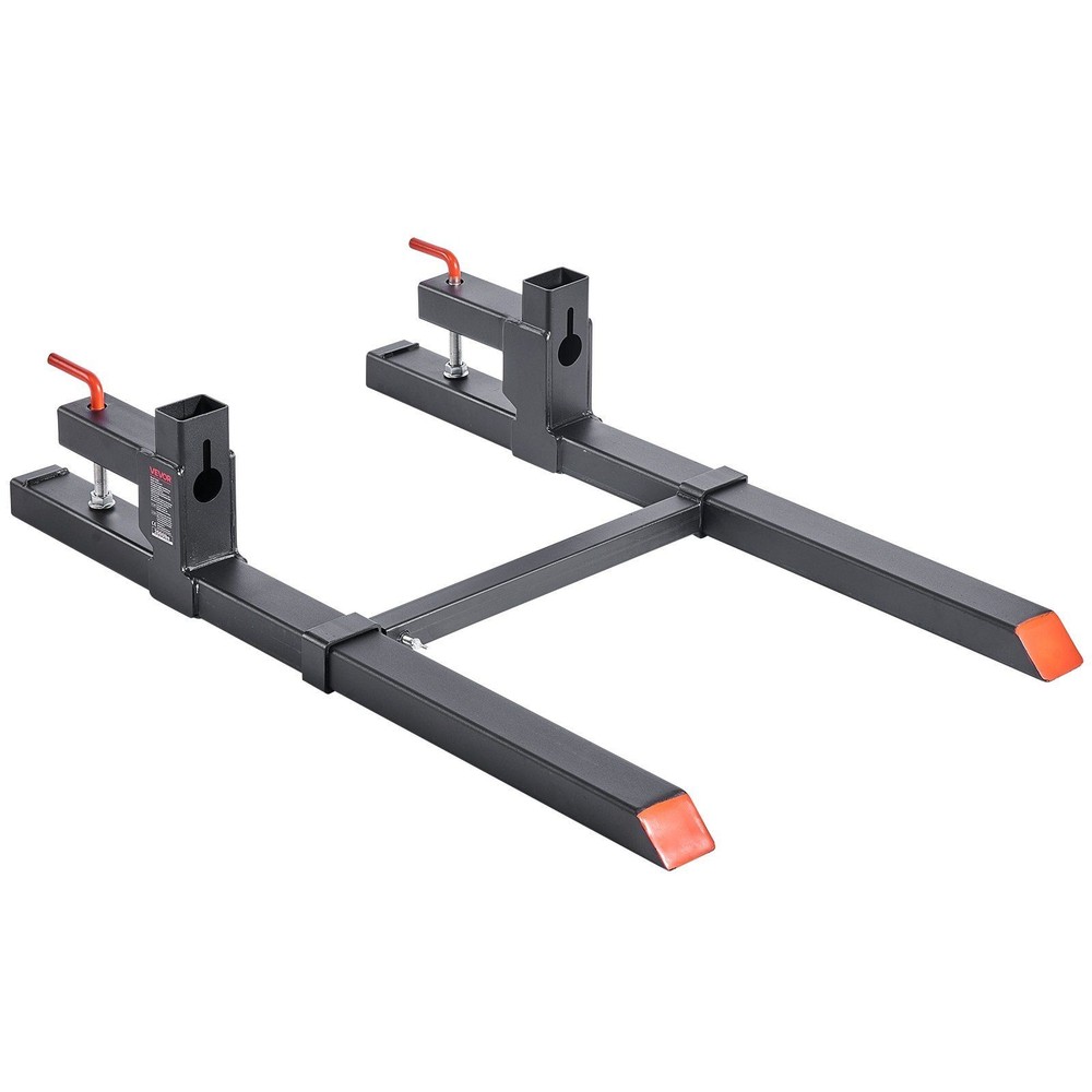 2000lb Clamp On Pallet Forks 43Inch Adjustable Stabilizer for Tractor