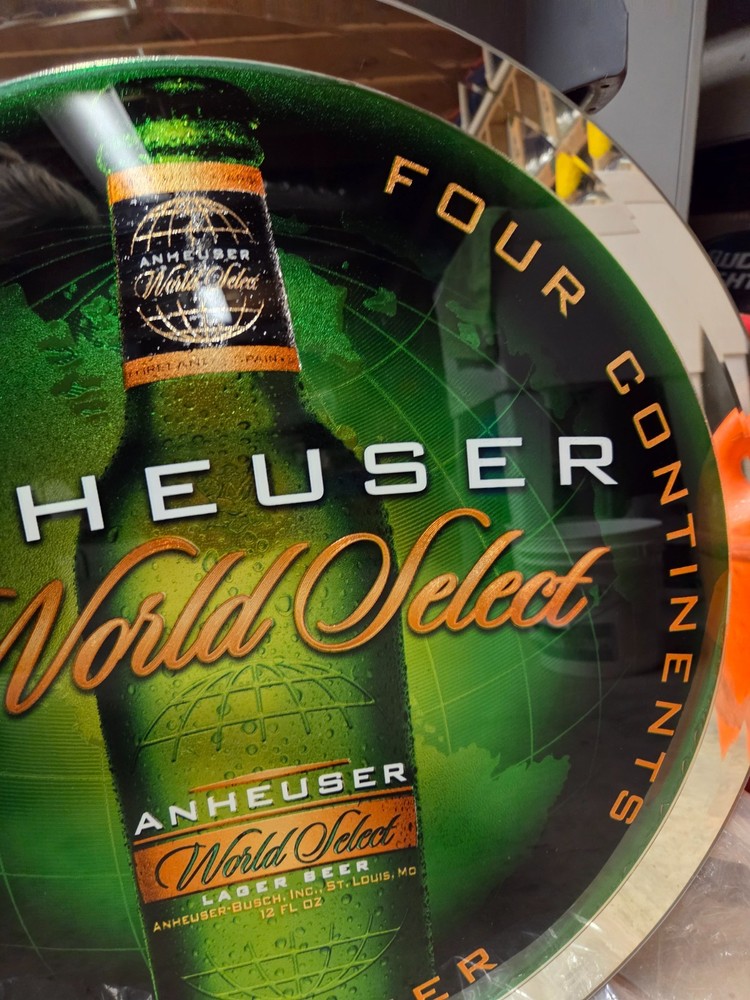 2002 Anheuser - Busch World Select Beer Glass Mirror