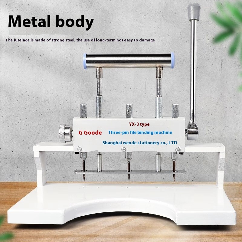 Three Hole Three Pin Binding Machine Hole Punching Machine Electric Hole Puncher