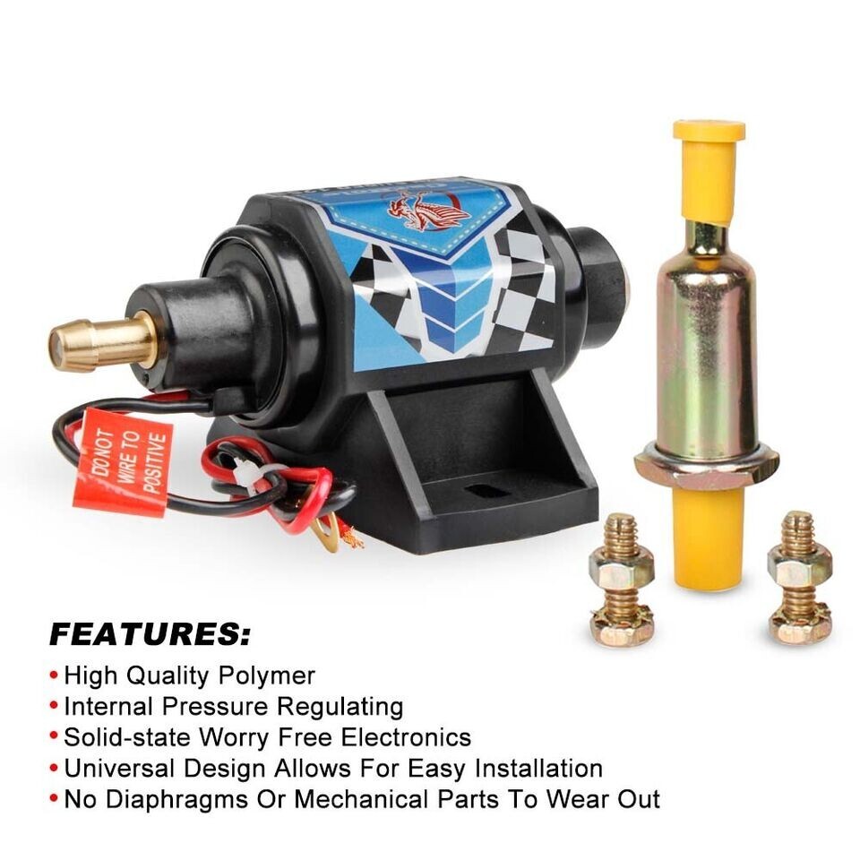 Universal Electric Fuel Pump Carburetor 12V Gas Diesel Inline Pump 35 GPH 5-9PSI