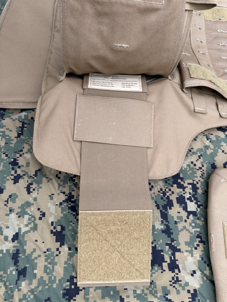 USMC MTV Modular Tactical Vest w/ Soft Inserts Medium Coyote Complete Set