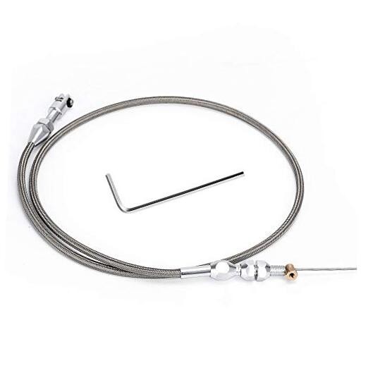 36" Stainless Braided LS Throttle Cable Kit Adjustable Accelerator Cable