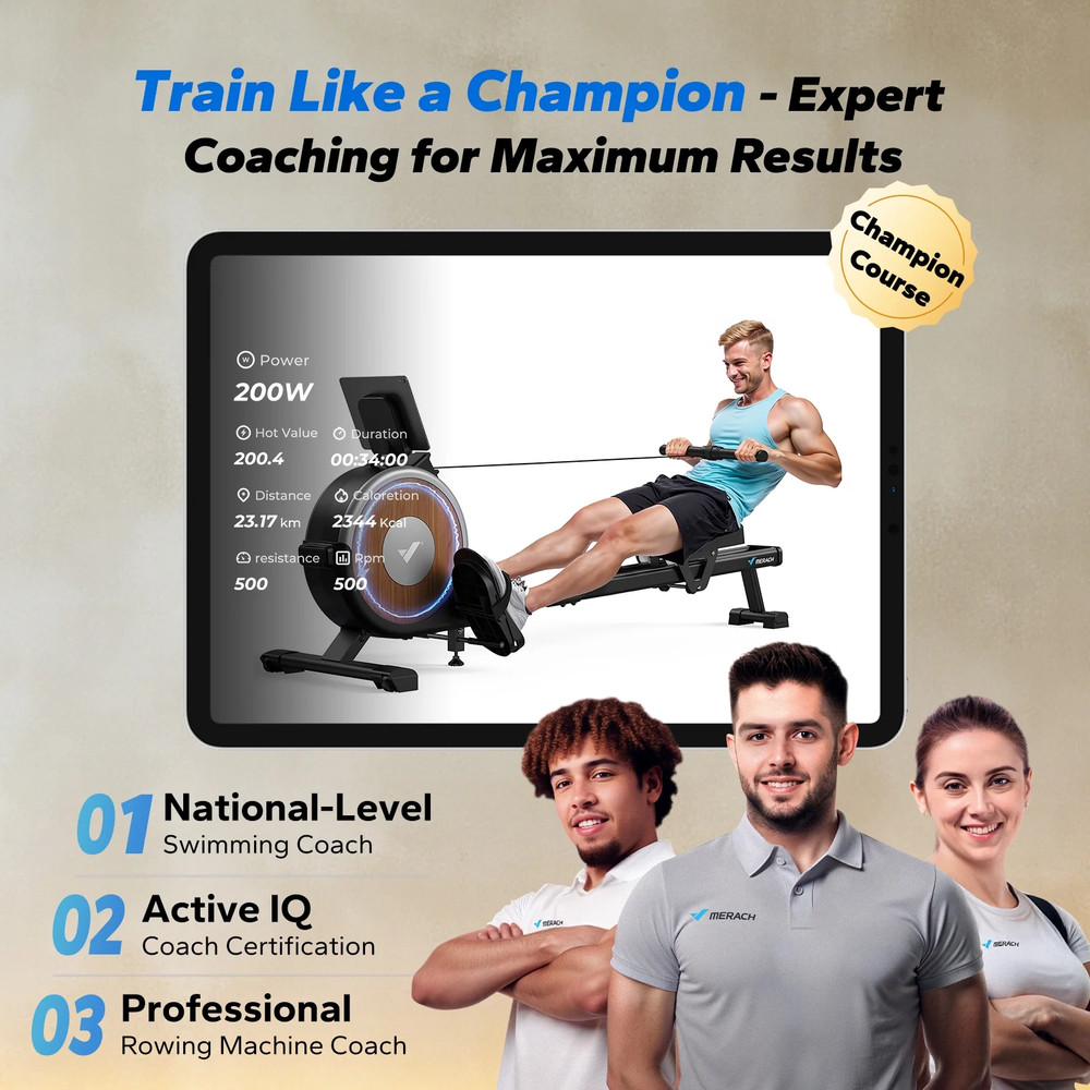 Self-Powered Rowing Machine Magnetic Rower 16 Levels