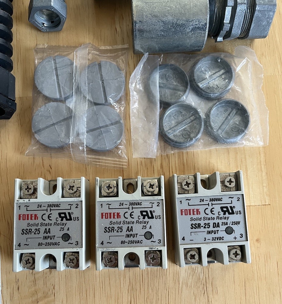 Misc Electrical Metal Face Plates, Connectors and Solid State Relays