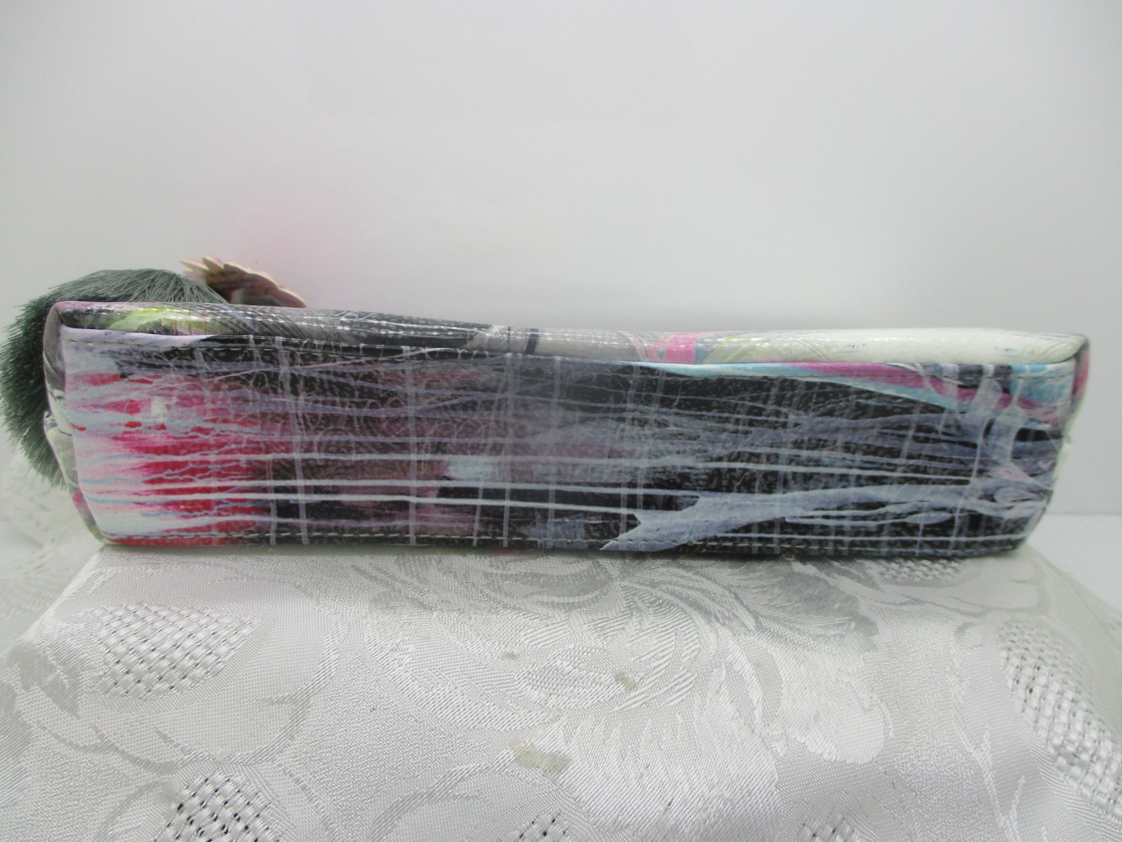 PAPAYA ART POUCH CARRY ALL MAKE UP BAG LIGHT TOMORROW WITH TODAY OWL TAGS TASSEL