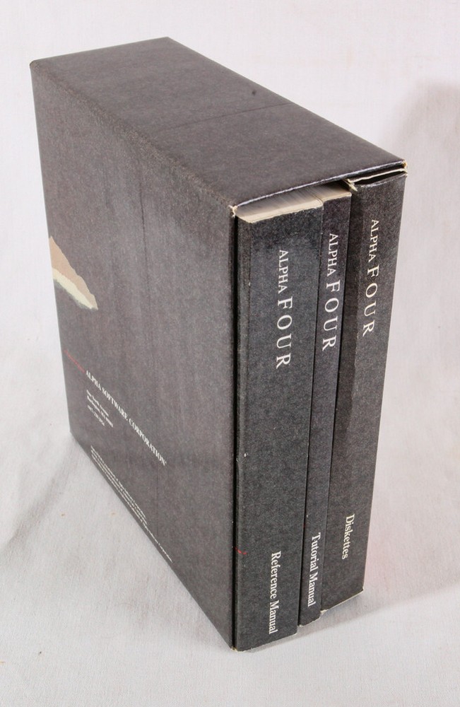 Alpha Four, Evaluation Copy, 2 Books and Software in Case
