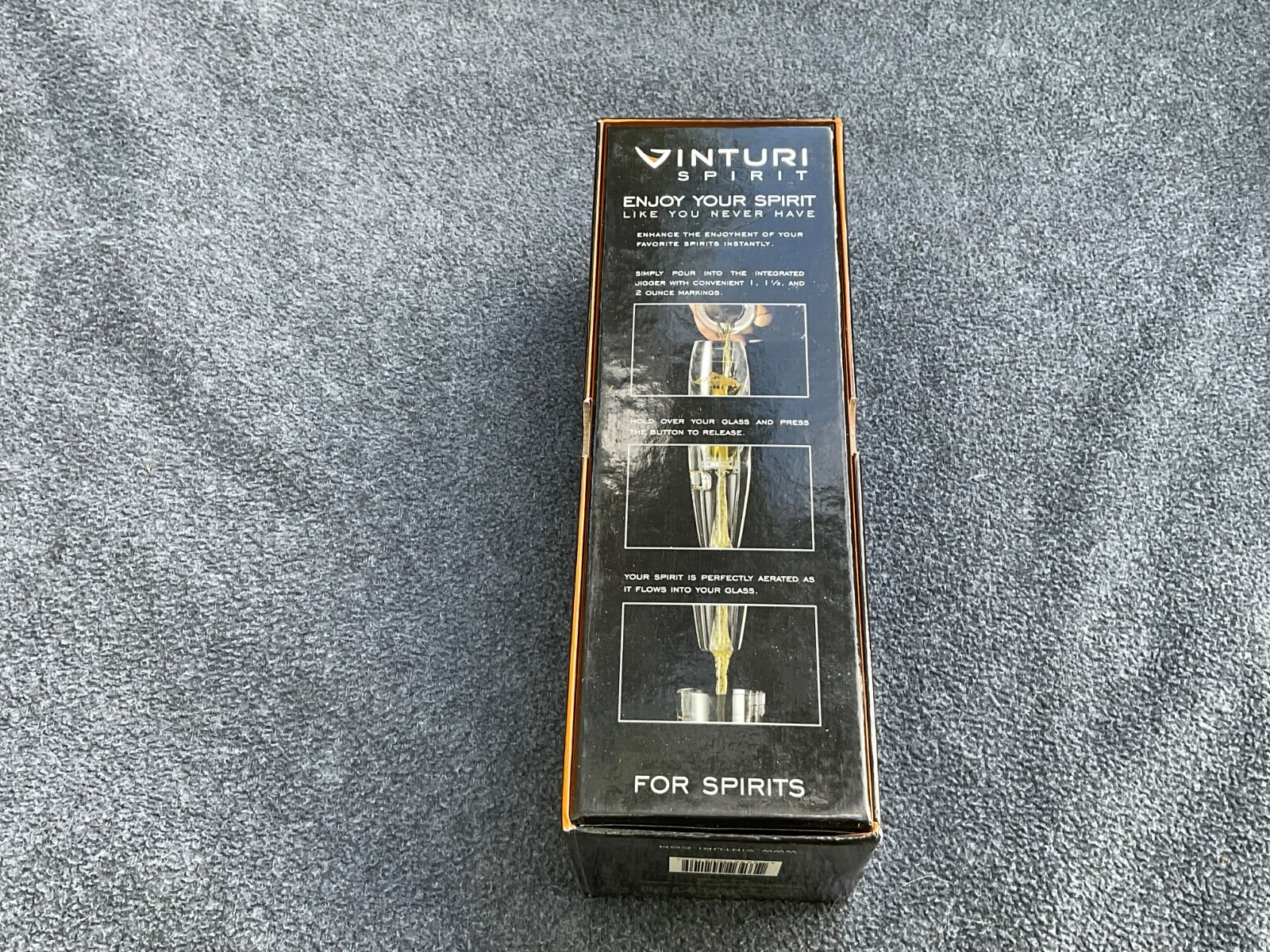 Vinturi DISCONTINUED Spirit Aerator NEW OPEN BOX w/Base Scotch Whiskey Bourbon