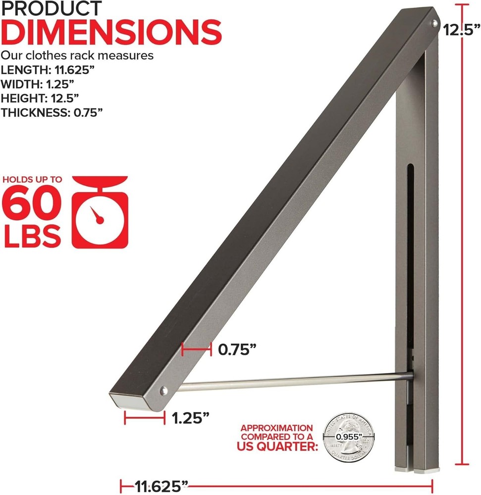 Space-Saving Aluminum Clothes Rack - Foldable and Rust Resistant Drying Solution