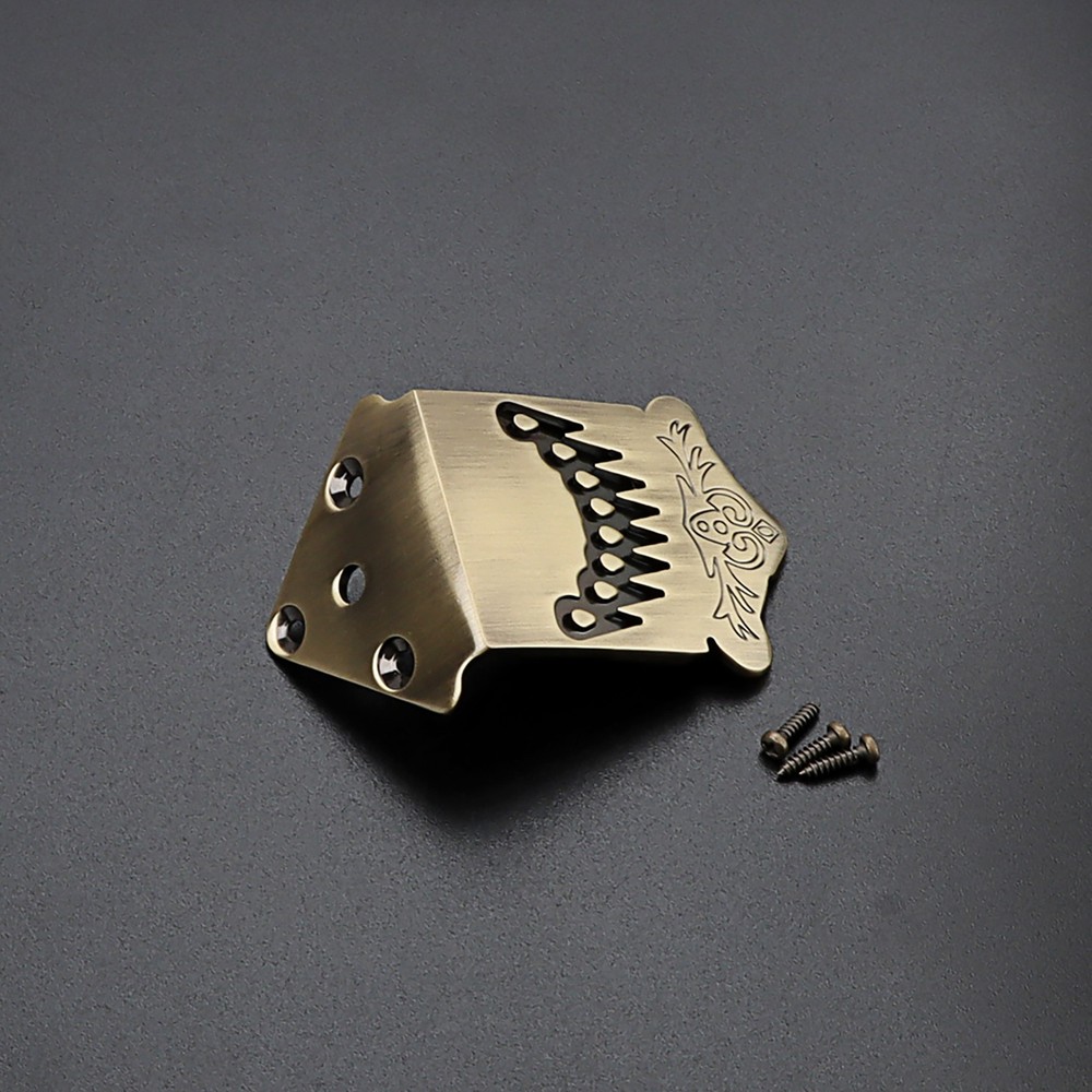 Bronze 8 String Mandolin Tailpiece Feather Pattern Metal Mandolin Music Part