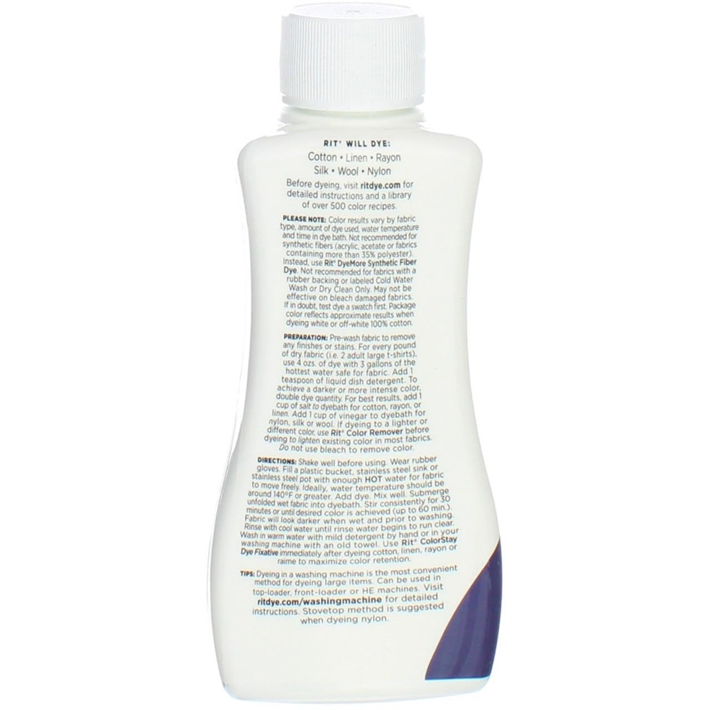 5 Pack Rit All-Purpose Liquid Dye, Navy Blue, 8 fl oz