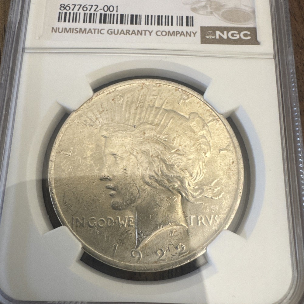 1922 Peace Dollar $1 Silver Coin NGC MS60