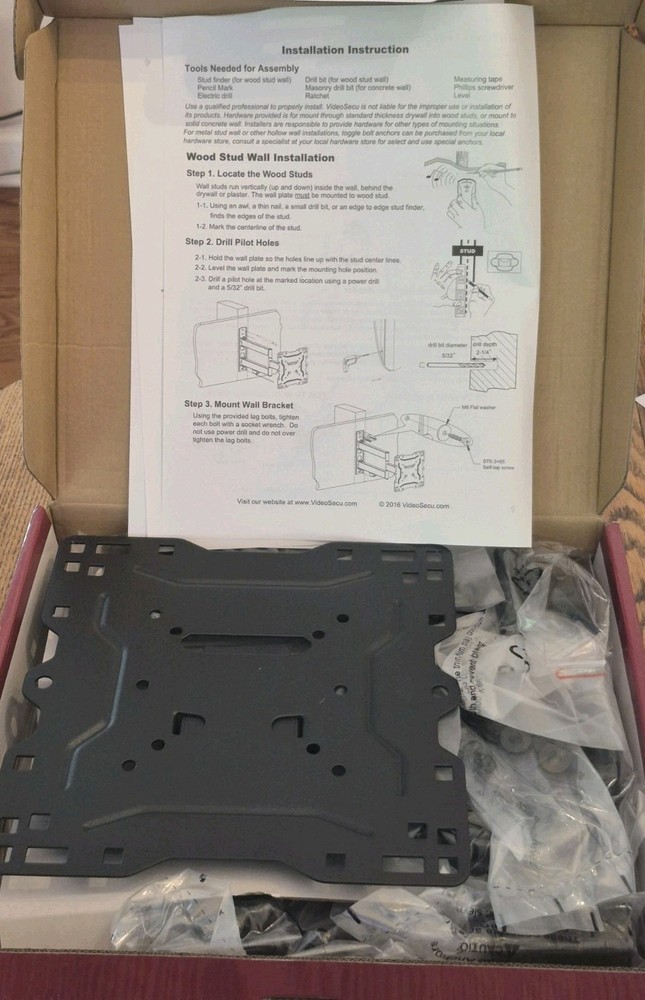 NEW Articulating Wall Mount For Flat Panel TVs and Monitors VideoSecu ML531BE