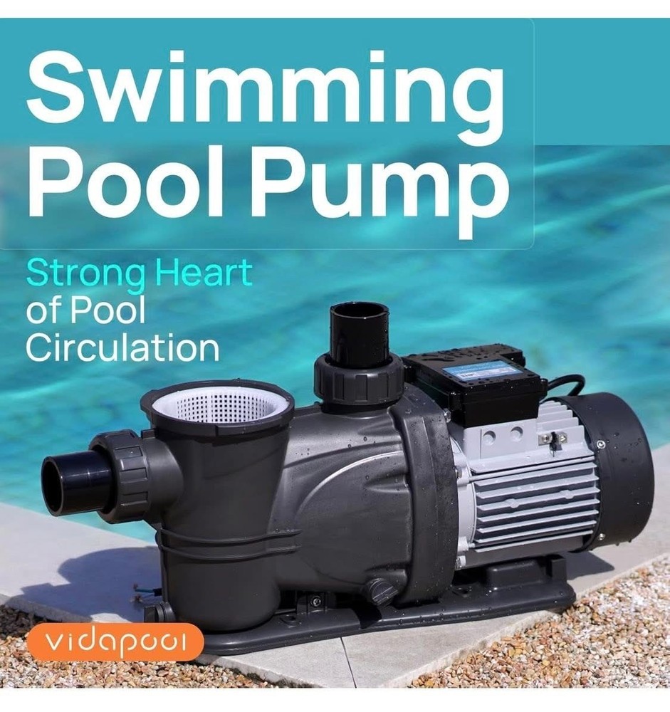 In/Above Ground Pool Pump Self Primming High Flow,Dark Grey Dark Grey