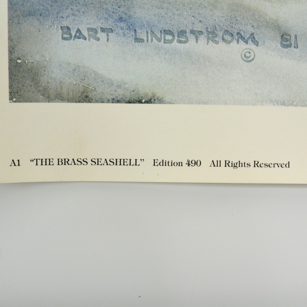 The Brass Seashell by Bart Lindstrom Lithograph Print Signed Numbered 434 of 490