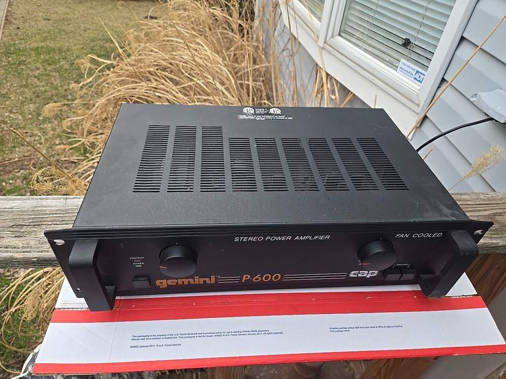 GEMINI P-600 Stereo Power Amplifier, UNTESTED, AS IS, READ**