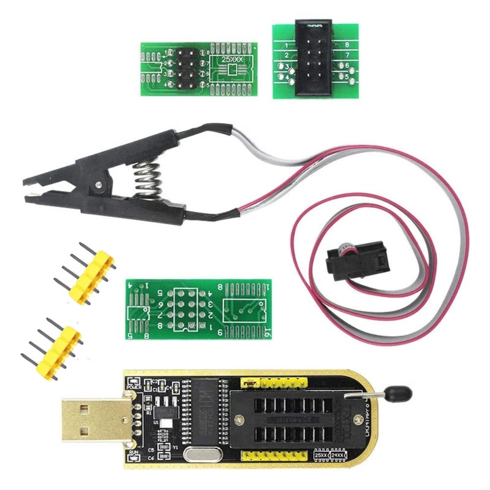 CH341A SOIC8 SOP8 Flash Chip, EEPROM Programmer IC BIOS Test Clip 24 25 Series