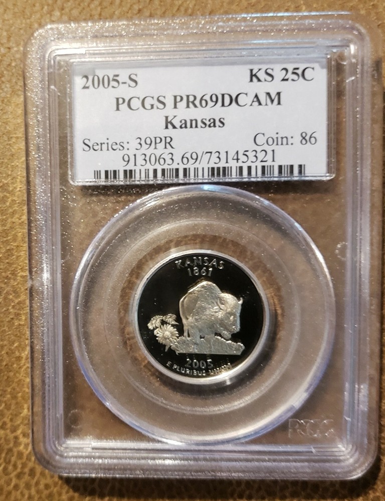 2005 S Clad Kansas PCGS PR69DCAM