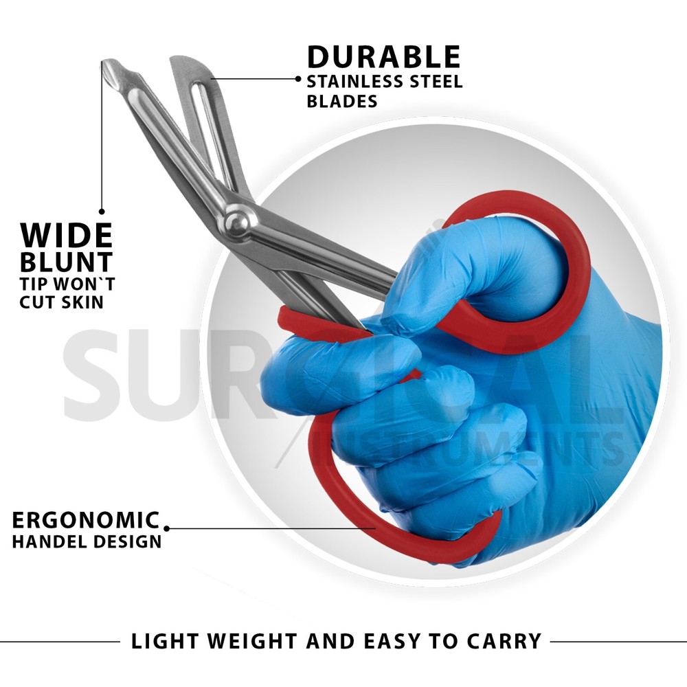 4 Pcs First Aid Paramedic Tools Set Kit For Nurses Surgical Instruments ( Red )