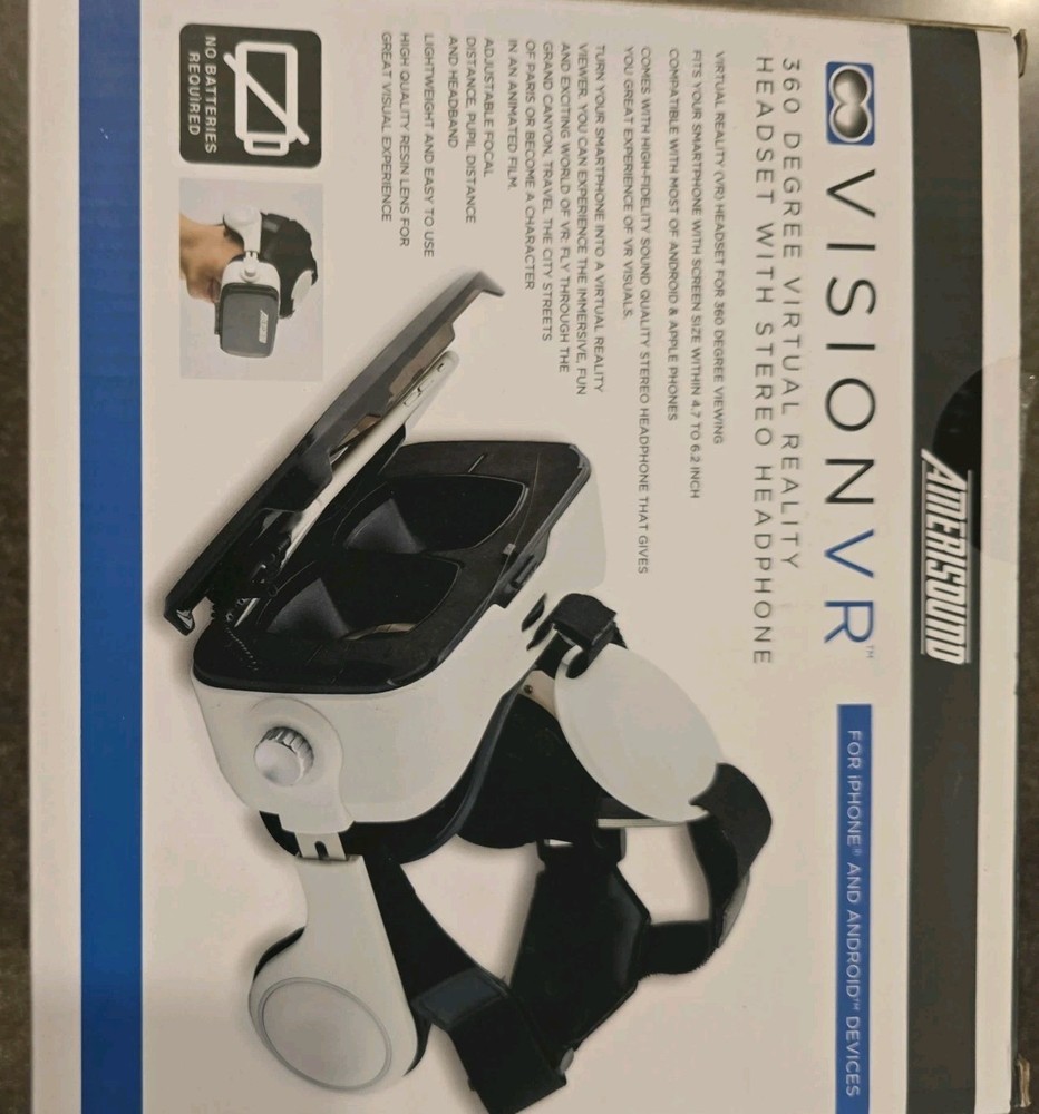 AmeriSound Vision VR 360 Virtual Reality HeadSet With Headphone