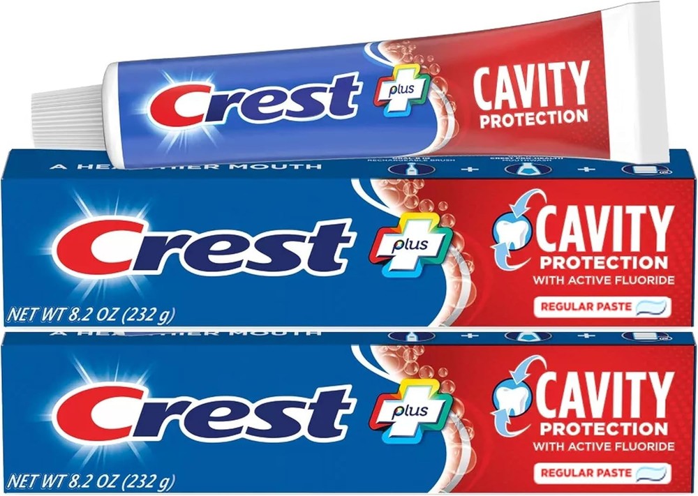 Crest Toothpaste 8.2 Ounce Cavity Protection Regular (Pack of 2)