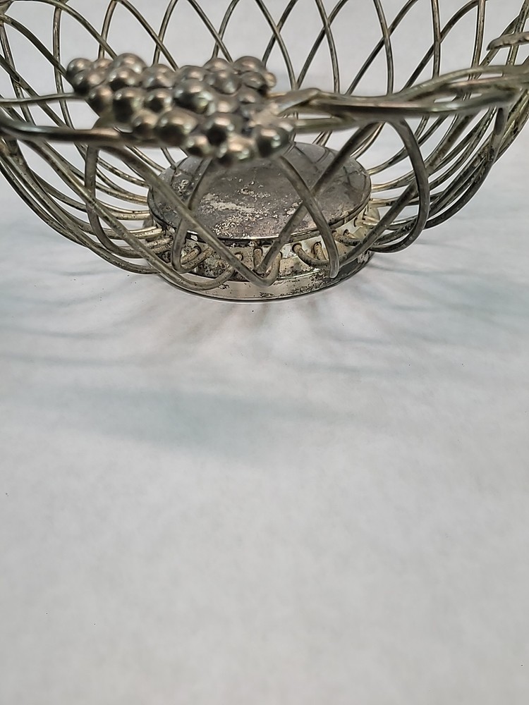 Vintage Grapevine Godinger Silver Art Co Vine Metal Baskets Swinging Handle