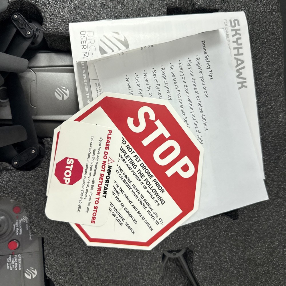 Skyhawk Foldable Video GPS Drone With Guard Rails DRONES