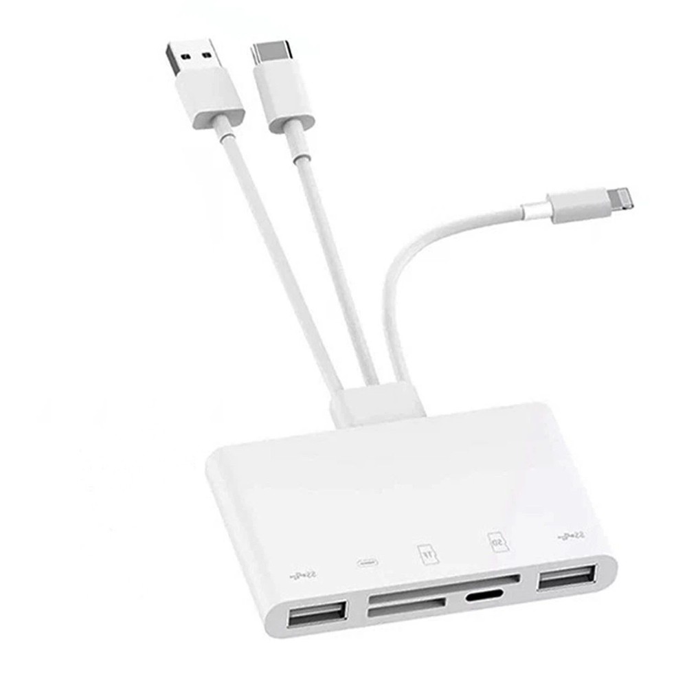 5 in 1 Memory Card Reader USB 3.0 OTG Adapter SD Card Reader For iPhone/iPad LOT