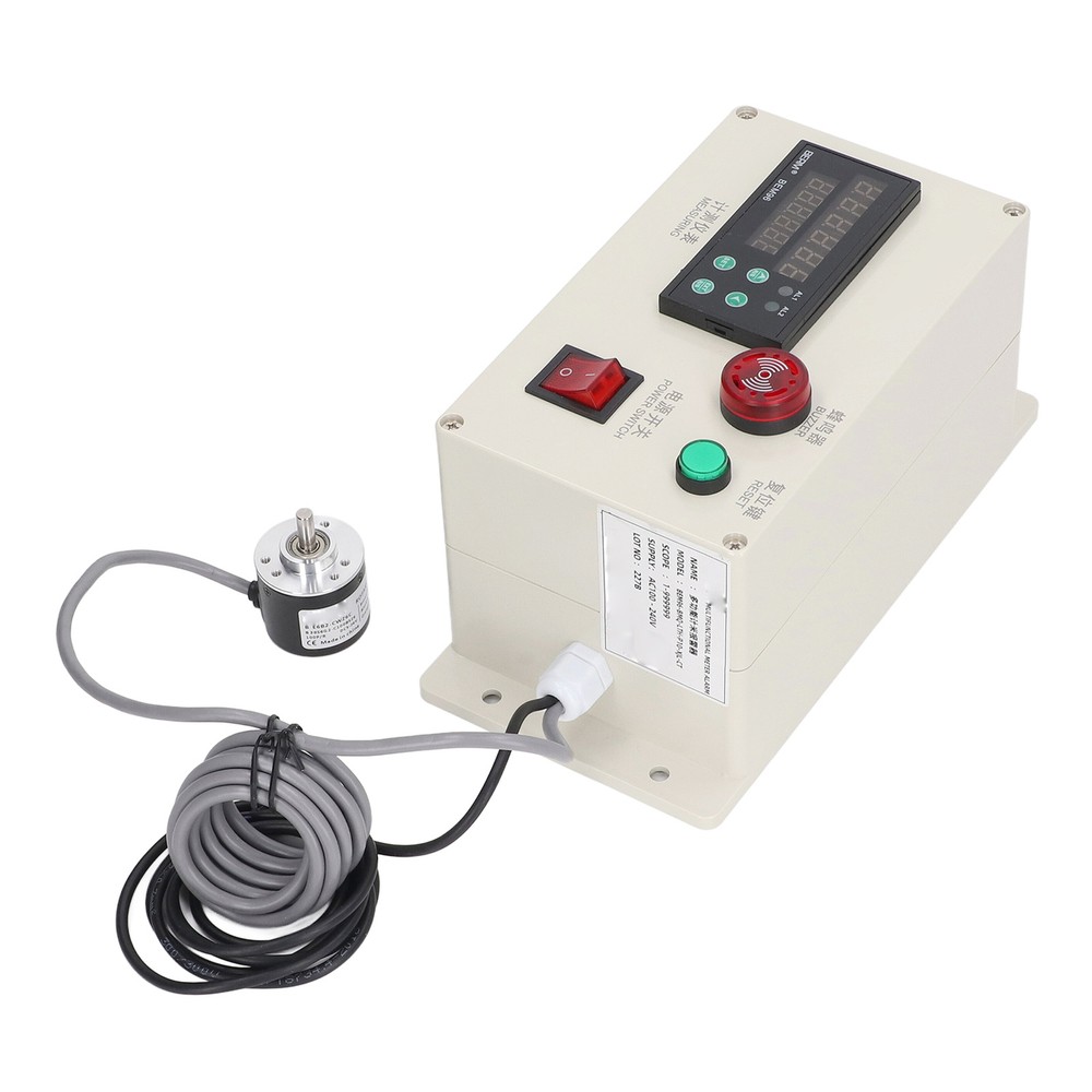 Digital Yard Counter With Spring Bracket 6Digits Roller Cable Wheel Length Meter