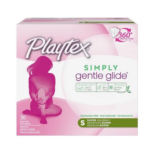 Simply Gentle Glide Plastic Tampons Super 36 Count