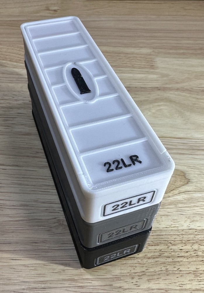 Stackable 22LR Ammo Box 100rd Capacity (6 Pack)