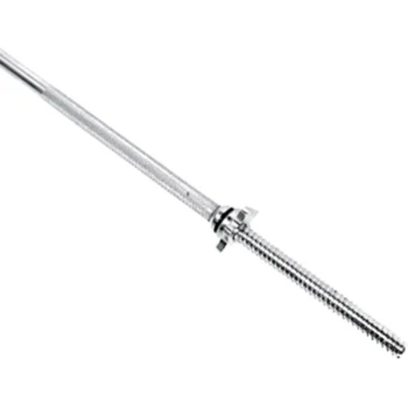Barbell Straight Standard Weight Bar with Threaded Ends, 6 ft