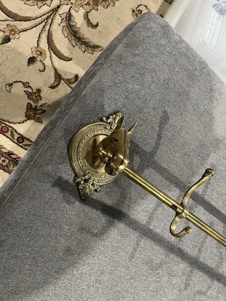 Antique brass coat rack