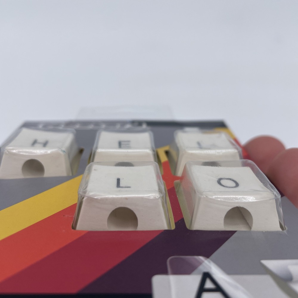 Mustard White Key Caps Cable Management 5 Pack Interchangeable Letters