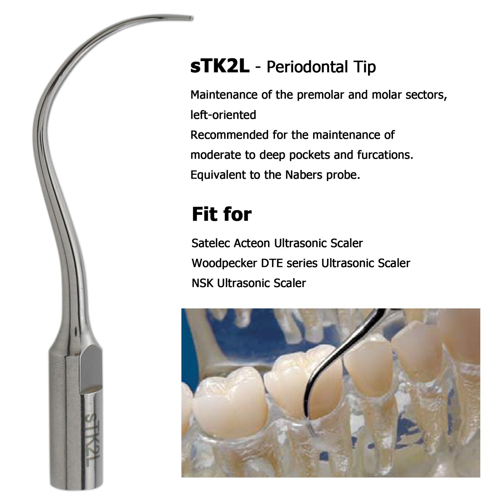 Fits Satelec Acteon Piezo Tips H3 10Z 1S Scaling Perio Dental Ultrasonic Scaler
