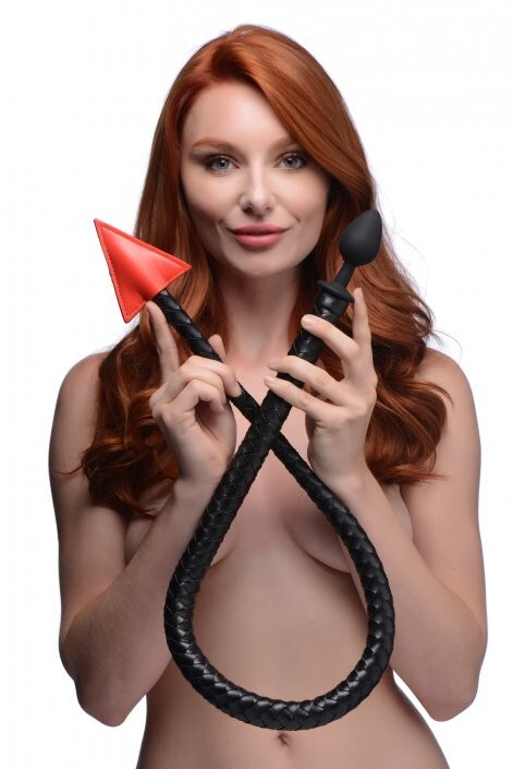 Hellbound Braided Devil Tail Anal Plug Hell Bound Ass Butt Play Silicone Demon M