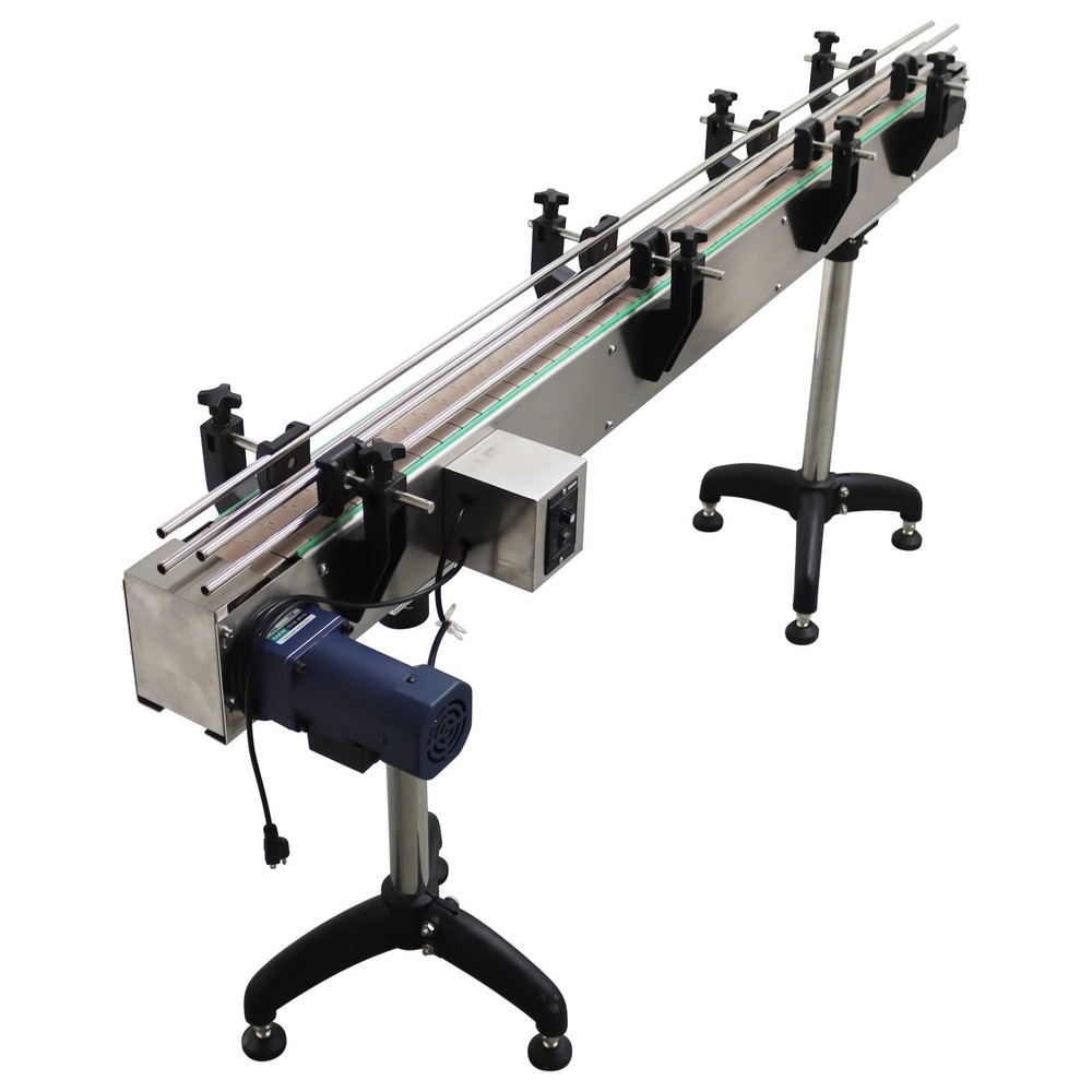 Automatic Bottle Capping Machine And 73.6x3.9" Small Assembly Line Conveyor 110V