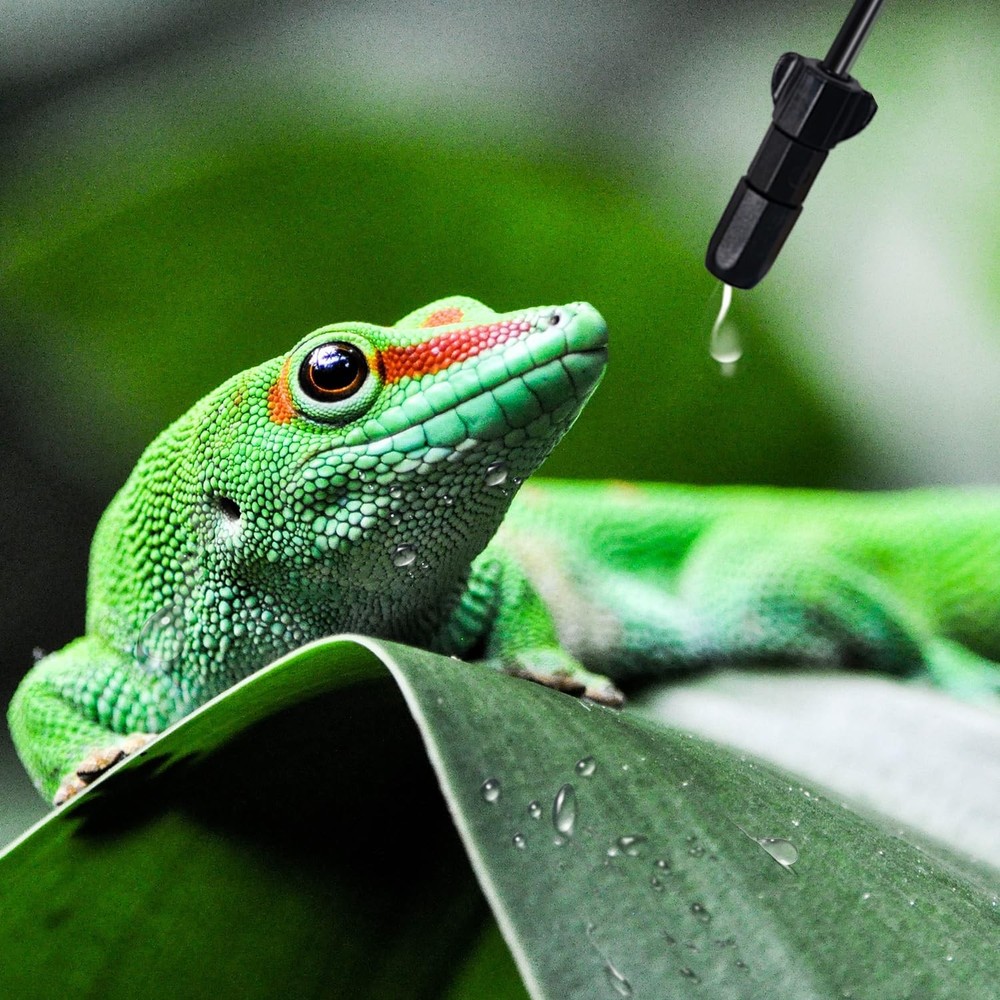 Misting System with Timer, Reptile humidifier with 4 Spray Nozzles & 2 Drip N...
