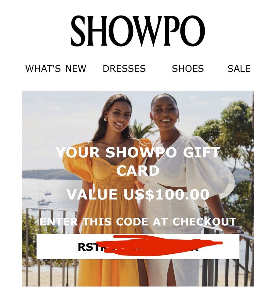 $100 Showpo Gift Card