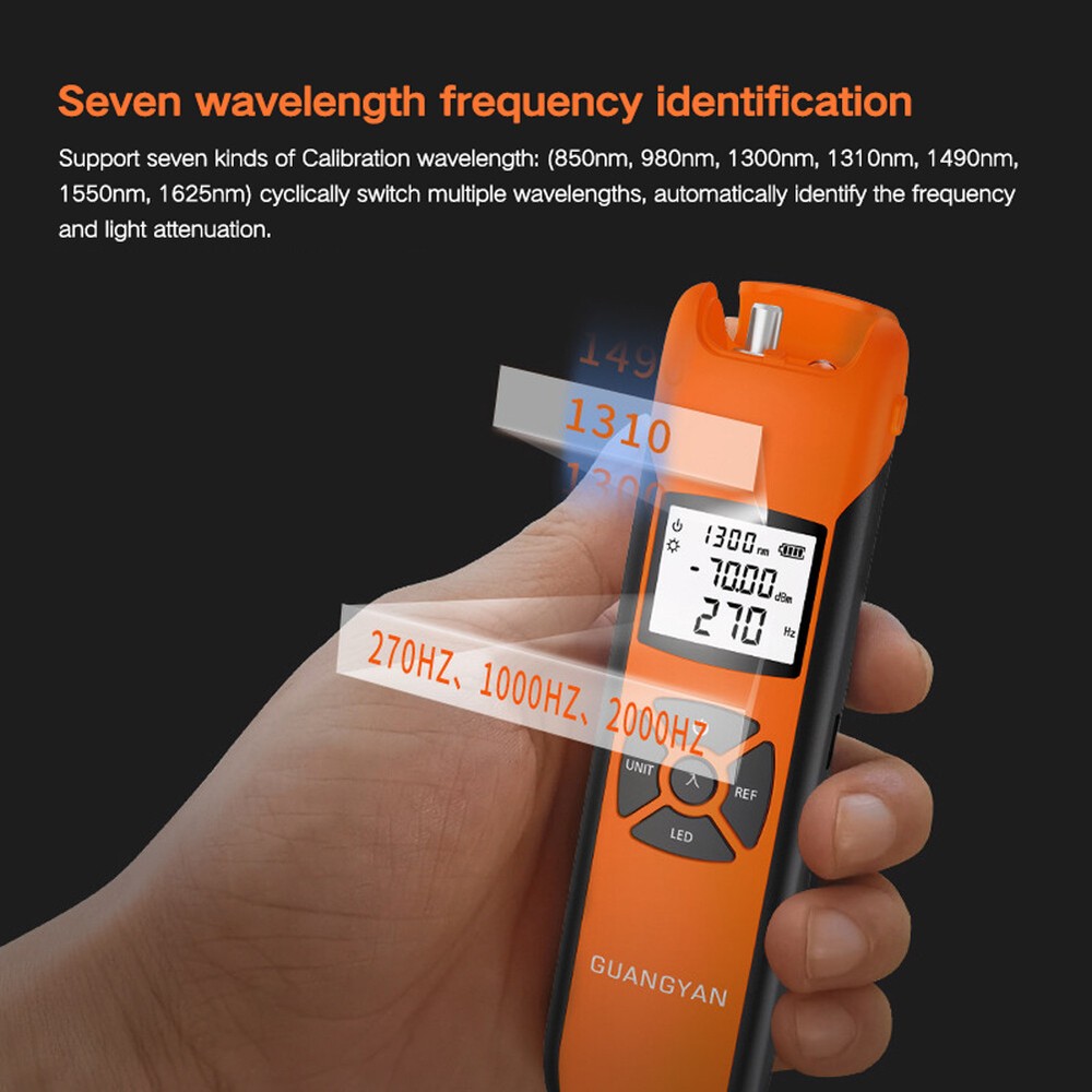 Lightweight Optical Power Meter High Accuracy Rechargeable Optic Power Meter