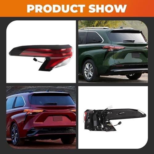 8156008071 Driver Side Outer Tail Light Assembly Compatible with Sienna Left