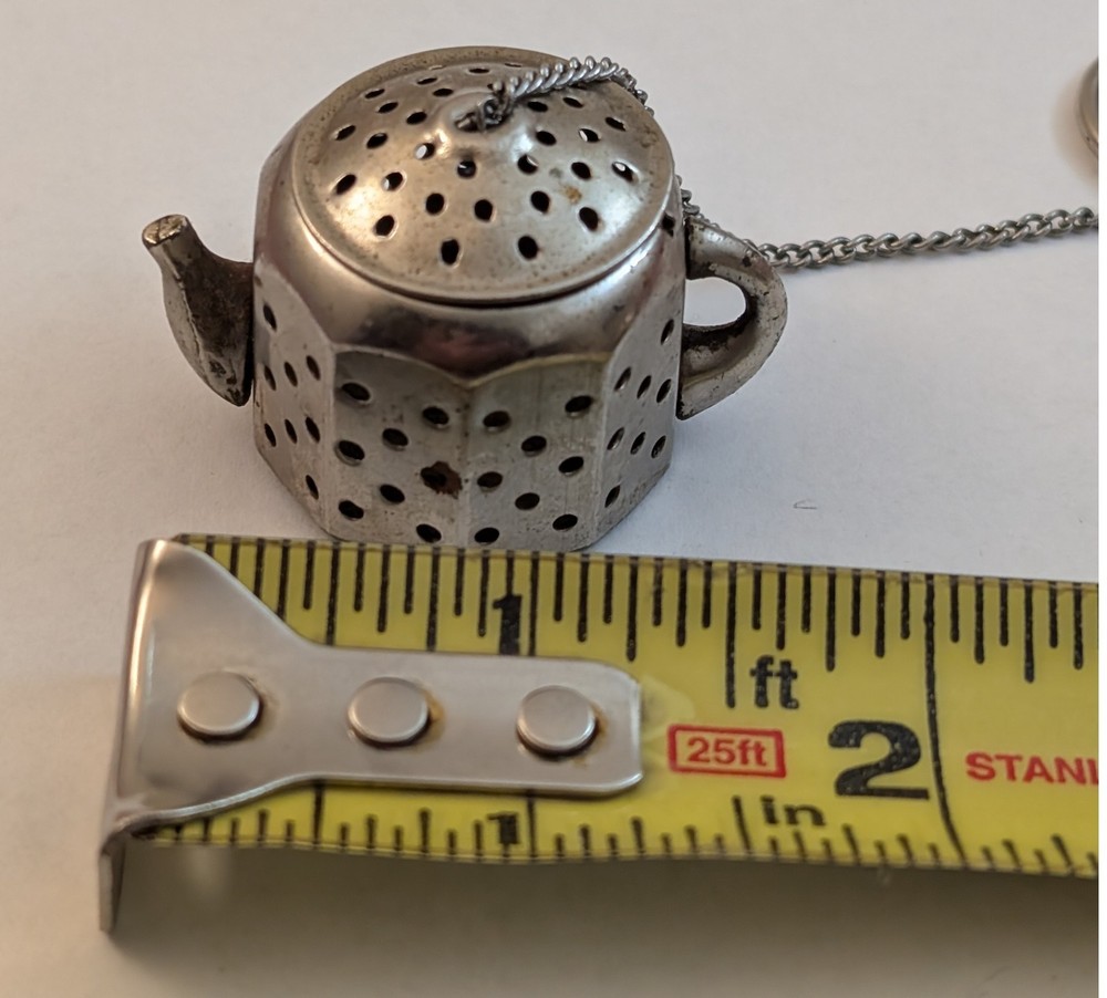 Vintage Silverplate Teapot Tea Strainer/Diffuser Made in Japan
